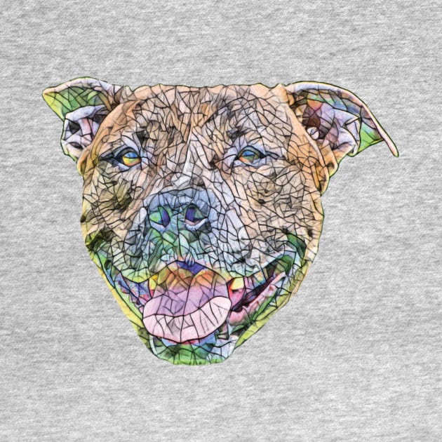 Staffordshire Bull Terrier Face by DoggyStyles